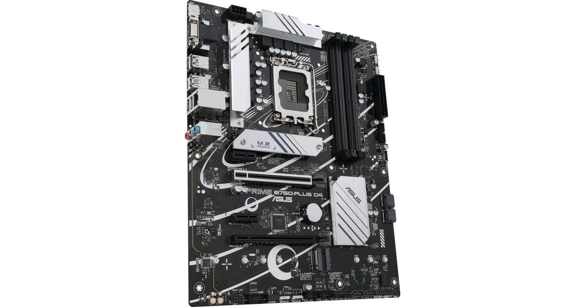 ASUS PRIME B760 PLUS D4 Socket 1700 Moederbord Zwart Zilver RAID 2