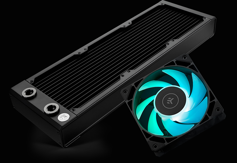 EKWB radiatoren en fans