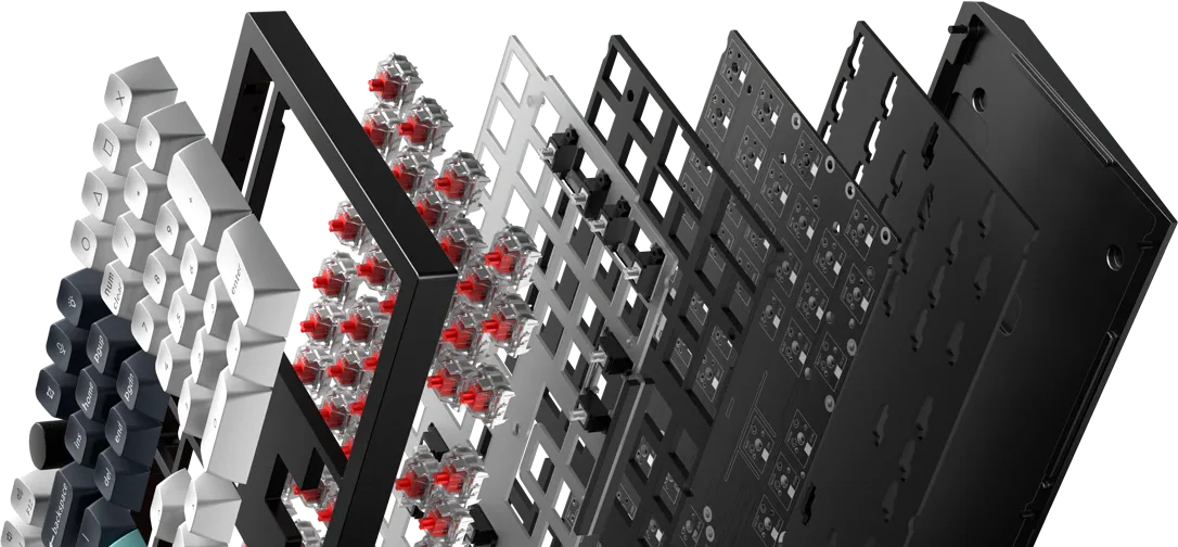 After image showing upgraded mechanical switches setup