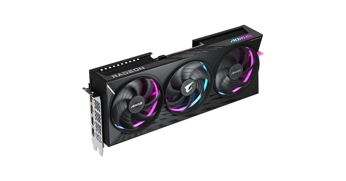 Gigabyte aorus radeon rx 9070 xt elite 16g grafische kaart zwart 2x