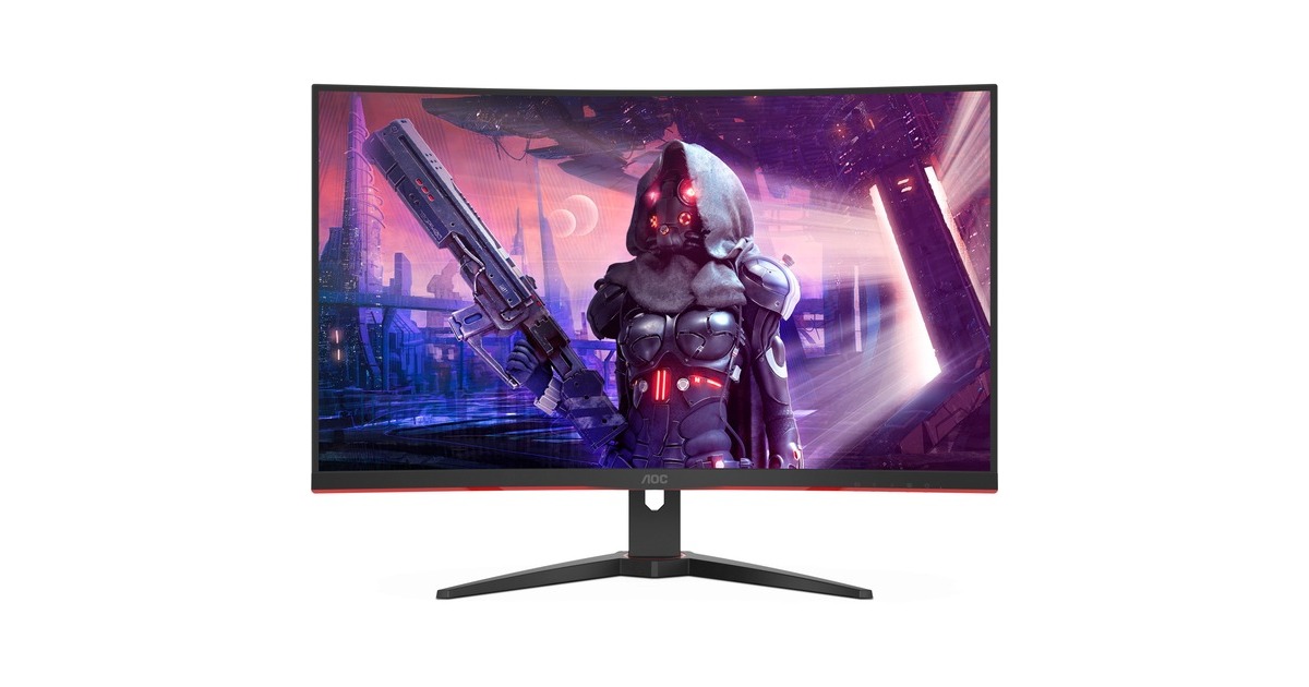 AOC CQ32G2SE/BK 32" Curved gaming monitor Zwart/rood, 2x HDMI, 1x ...