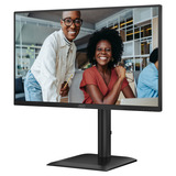 AOC 24E4CV 23.8" monitor Zwart, 120 Hz, HDMI, DisplayPort, Audio, LAN, USB-hub