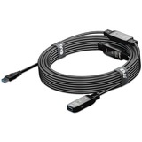 Club 3D USB 3.2 Gen 1 actieve repeaterkabel Zwart, 15 meter