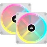 Corsair iCUE LINK QX140 RGB 140mm PWM Fans Starter Kit - Wit case fan Wit, 4-pins PWM fan-connector, Incl. controller