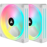 Corsair iCUE LINK QX140 RGB 140mm PWM Fans Starter Kit - Wit case fan Wit, 4-pins PWM fan-connector, Incl. controller