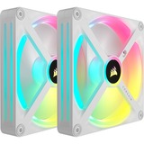 Corsair iCUE LINK QX140 RGB 140mm PWM Fans Starter Kit - Wit case fan Wit, 4-pins PWM fan-connector, Incl. controller