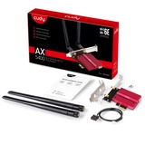 Cudy AX5400 Wi-Fi 6E Bluetooth 5.3 PCI-E wlan adapter Rood