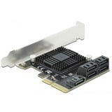 DeLOCK 5-poorts SATA PCI Express x4 Low Profile interface kaart 