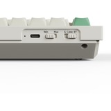 Keychron Q1 Max-P3 QMK, toetsenbord Wit, BE Lay-out, Gateron Jupiter Brown, RGB leds, 75%, Hot-swappable, Bluetooth, 2.4GHz