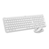Logitech MK950 Signature Slim draadloze desktopset Wit, US-International lay-out (QWERTY), 400 - 4000 dpi