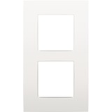 Niko Tweevoudige afdekplaat met 60 mm centerafstand - Verticaal afdekking Wit