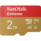 SanDisk Extreme microSDXC 2 TB geheugenkaart UHS-I U3, V30, A2, incl. adapter