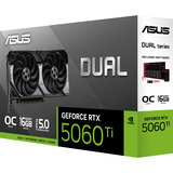ASUS DUAL GeForce RTX 5060 Ti OC 16G grafische kaart 3x DisplayPort, 1x HDMI