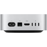 Apple Mac Mini (2024) mini-pc Zilver | M4 10 Core | M4 10-Core GPU  | 24 GB | 1 TB SSD