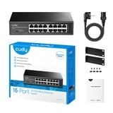 Cudy 16-Port 10/100 Mbps Ethernet Switch Zwart