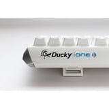 Ducky One 3 Classic White, gaming toetsenbord Wit/zilver, BE Lay-out, Cherry MX RGB Blue, RGB leds, ABS