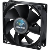 Gelid Silent 8 case fan Zwart, 3-pins fan-connector