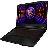 MSI Thin GF63 (12UC-1051BE) 15.6"  gaming laptop Zwart | Core i7-12650H | RTX 3050 | 16 GB | 512 GB SSD | 144 Hz