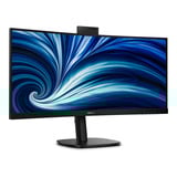 Philips 34B2U3600CH 34" Curved UltraWide monitor Zwart, 2x HDMI, DisplayPort, 3x USB-A, USB-B, USB-C, RJ-45