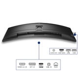 Philips 49B2U5900C 48.8" Curved UltraWide monitor Zwart/zilver, 1x DisplayPort, 2x HDMI, 1x USB-C, 2x USB-A, 1x RJ-45
