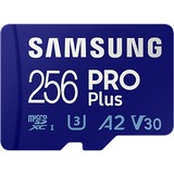 Samsung PRO Plus 256 GB microSDXC (2023)  geheugenkaart UHS-I U3, Class 10, V30, A2