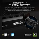 Corsair RM850e ATX 3.1 Geluidsarme ATX-voeding met ThermalProtect 12V-2x6-kabel modulaire 850 watt voeding  Zwart, 1x 12V-2x6, 3x PCIe