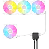 Corsair iCUE LINK RX120 RGB White 120 mm PWM-fan, Starterskit case fan Wit, 4-pin PWM