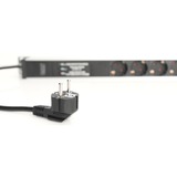 Digitus DN-95412 stekkerdoos Zwart/aluminium