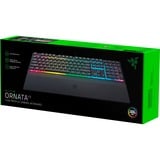 Razer Ornata V3 Low Profile RGB mechanisch gaming toetsenbord Zwart, US lay-out (QWERTY), Razer Hybrid-Mecha-Membrane, 100%, RGB leds, ABS