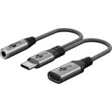 goobay USB-C naar USB-C + 3.5 mm jack adapter 