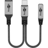 goobay USB-C naar USB-C + 3.5 mm jack adapter 