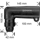 Bosch Haakse boorhouder SDS-plus boorkop Zwart
