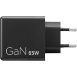 Lenovo 65W Dual USB-C GaN oplader Zwart, 2x USB-C, Power Delivery, met kabel