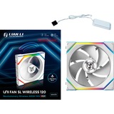 Lian Li UNI FAN SL120 Reverse Wireless RGB case fan Wit, 120 x 124.5 x 28 mm, PWM