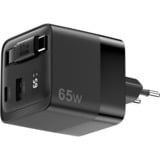 Sitecom 65W GaN Power Delivery oplader met uittrekbare kabel Zwart, 2x USB-C, 1x USB-A