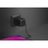 Sitecom 65W GaN Power Delivery oplader met uittrekbare kabel Zwart, 2x USB-C, 1x USB-A