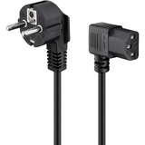 goobay Voedingskabel Zwart, 5 meter, gehoekte 3-Pin Euro plug