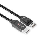 Club 3D Displayport 1.4 VESA gecertificeerde kabel male-male Zwart, 2 meter, 8K 60Hz, 32.4Gbps