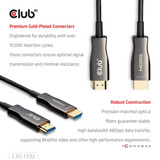 Club 3D HDMI hybride AOC kabel 8K60Hz/4K120Hz 30m Zwart