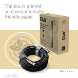 Club 3D HDMI hybride AOC kabel 8K60Hz/4K120Hz 30m Zwart