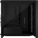 Corsair FRAME 4000D WOOD RS midi tower behuizing Zwart/houtkleur | 2x USB-A | 1x USB-C | RGB | Tempered Glass