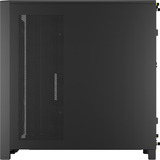 Corsair FRAME 4000D WOOD RS midi tower behuizing Zwart/houtkleur | 2x USB-A | 1x USB-C | RGB | Tempered Glass