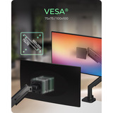 ICY BOX IB-MS701-T monitorarm Zwart