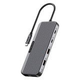 Sitecom 8-in-1 USB-C Power Delivery Multiport Adapter Pro dockingstation Zwart