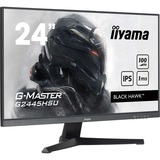 iiyama G-Master Black Hawk G2445HSU-B2 23.8" gaming monitor Zwart, 100 Hz, HDMI, DisplayPort, USB, Audio