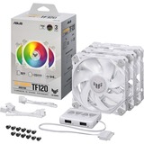 ASUS TUF Gaming TF120 ARGB 3IN1 case fan Wit, 3 stuks, inclusief ARGB-controller
