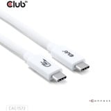 Club 3D Gecertificeerde USB-C kabel Wit, 1,2 meter, 240 W