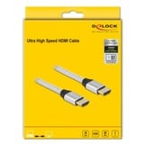 DeLOCK Ultra High Speed HDMI kabel Zilver, 2 meter, 8K 60Hz, 48 Gbps