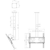 HAGOR Hag HA DH 400 - 700 S plafondhouder Zwart