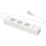 TP-Link Tapo P300 3-voudige smart wifi stekkerdoos Wit, 3x stekker, 2x USB-A, USB-C, Wifi, Bluetooth
